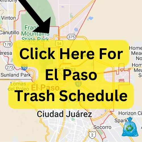 El Paso Trash Pickup Schedule 2025